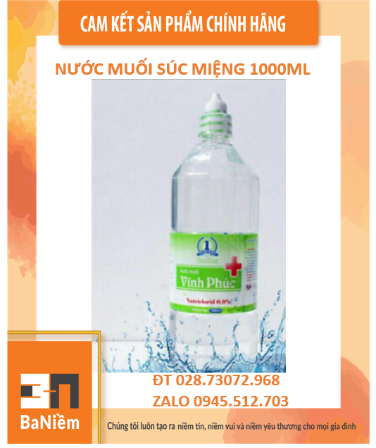 Nước Muối súc miệng Vĩnh Phúc Natri Clorid 0.9%