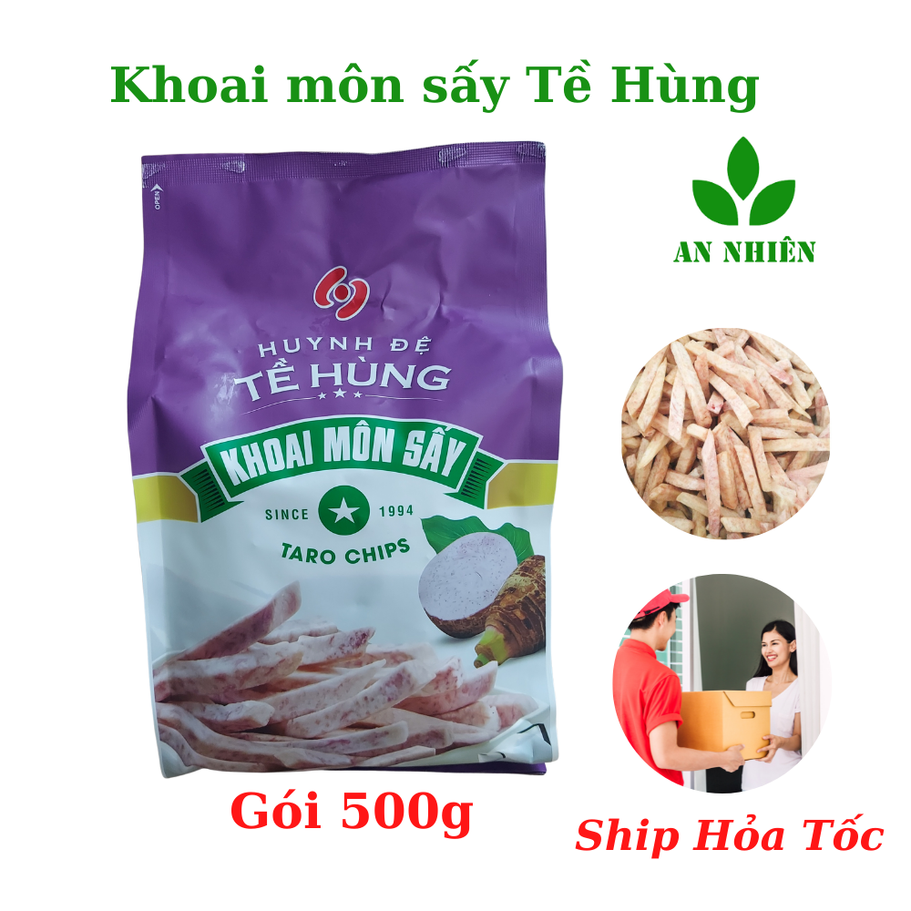 Khoai môn sấy Huynh Đệ Tề Hùng  500g/gói