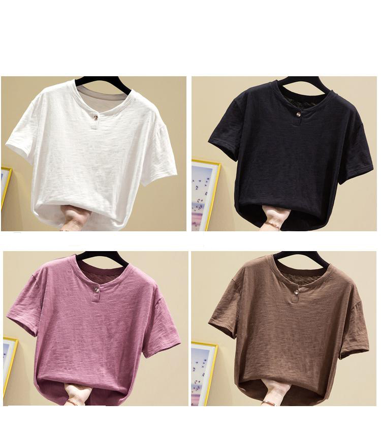 Áo kiểu nữ cổ trụ 1 nút thời trang