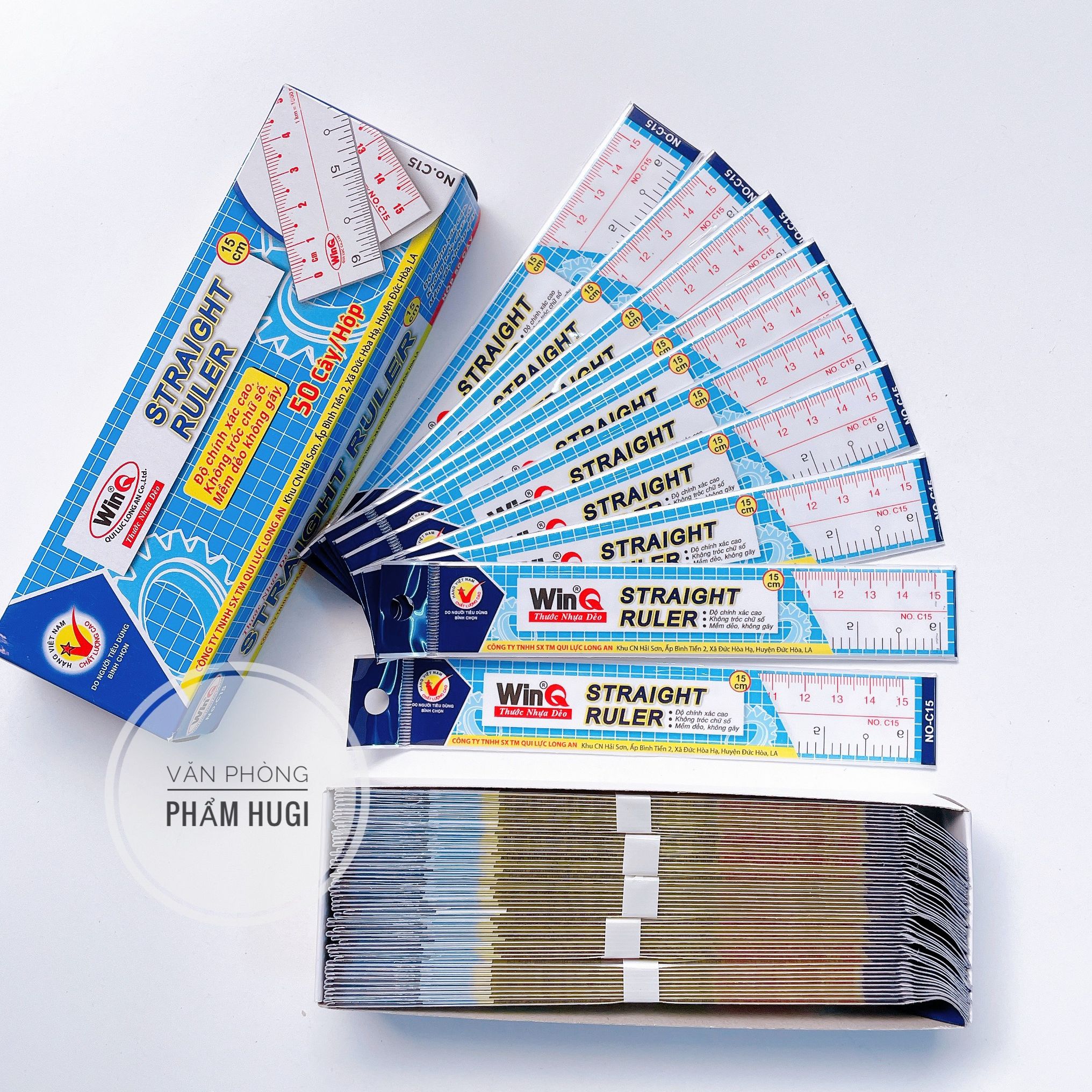 Combo 2 Cây Thước Kẻ Dẻo WinQ 15cm