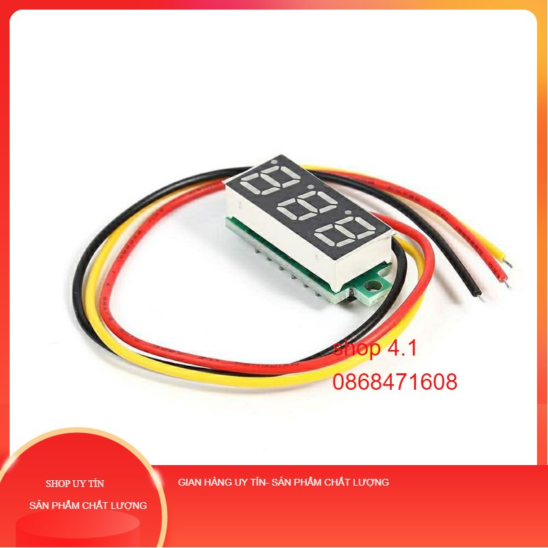 Đồng Hồ Đo Điện Áp Mini 0.28 Inch Dc 0-100v 3 Dây
