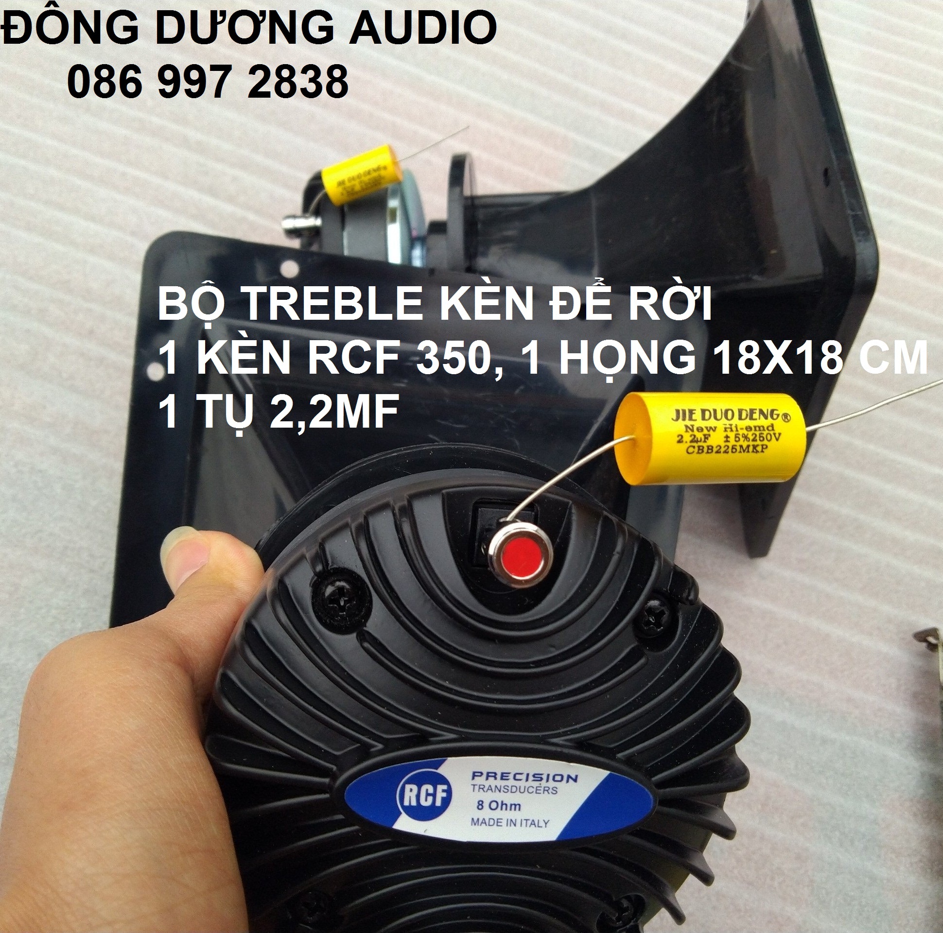 LOA TRÉP 350 RCF NẮP NHÔM - GIÁ MỘT LOA+ HỌNG 18X18 TẶNG TỤ
