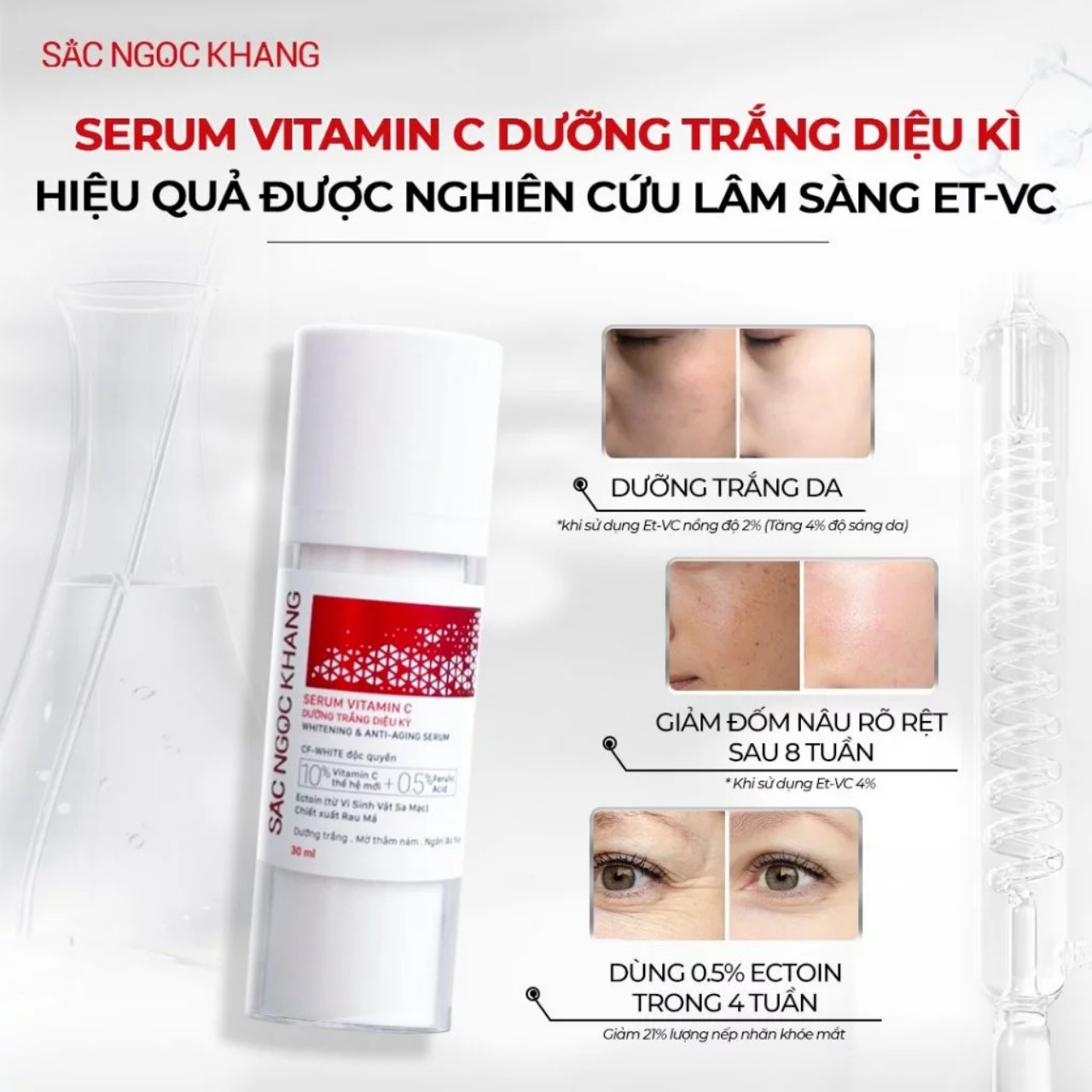 (Chính hãng) Serum dưỡng trắng da Sắc Ngọc Khang 30ml