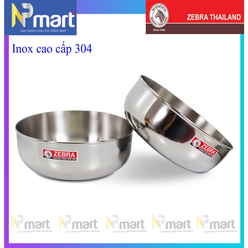 Tô chén bát inox 304 zebra thái lan, kích thước 16cm 111016