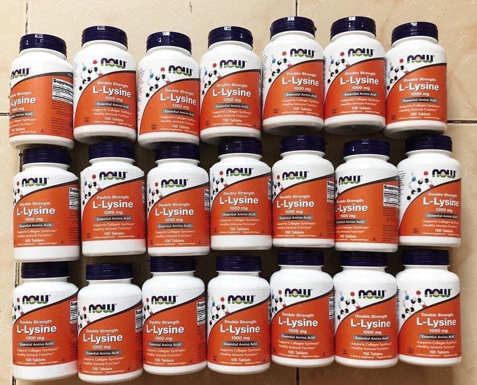 Bill Mỹ - Viên uống NOW L-Lysine (L-Lysine Hydrochloride)