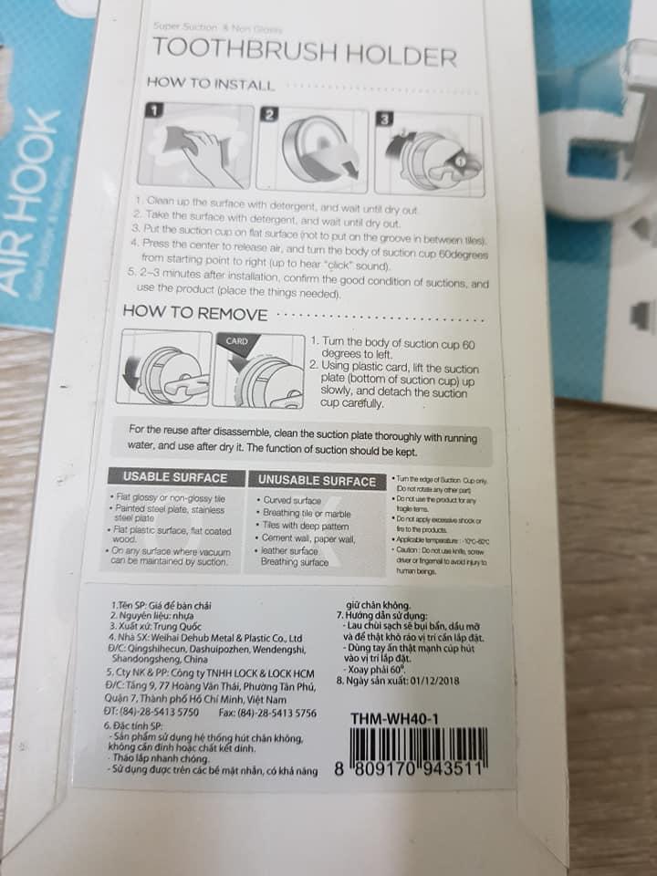 [HCM]Giá treo bàn chải Lock&Lock