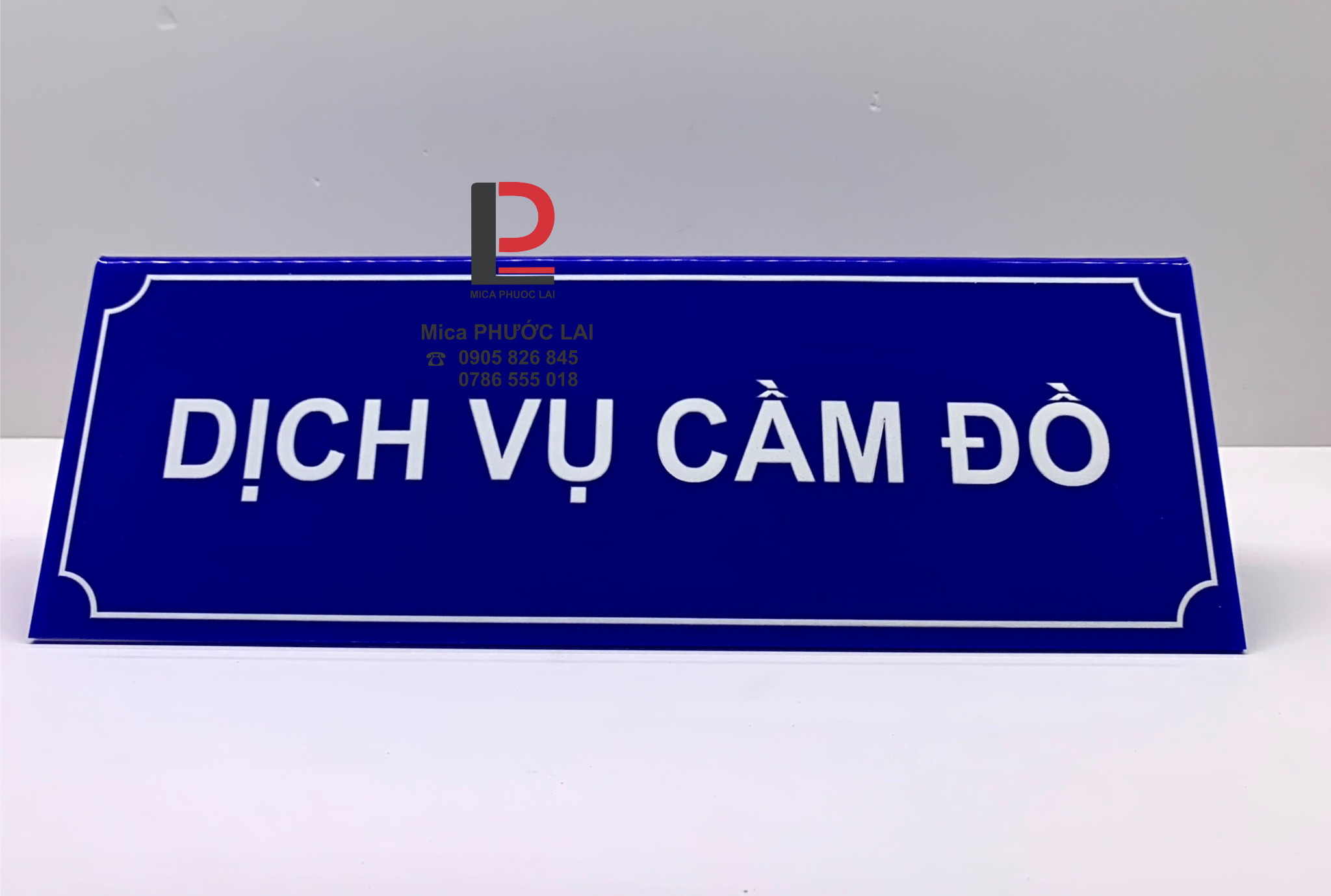 Bảng Chức Danh Mica in nội dung " Bàn Tư Vấn" kích thước 24x7.5cm