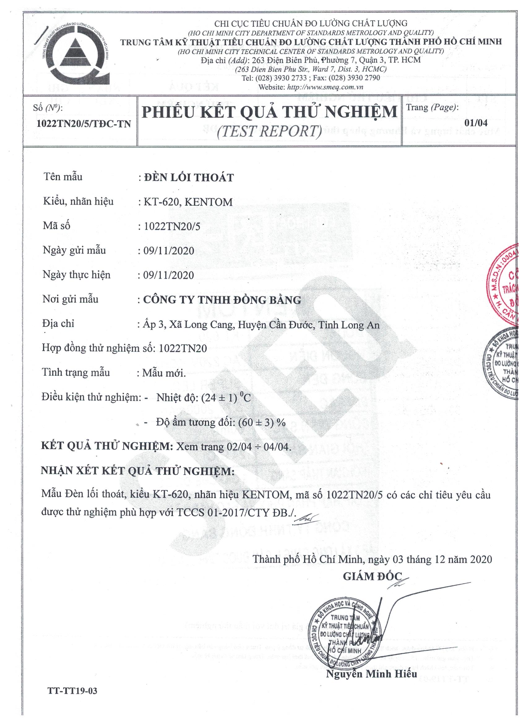 [HCM]Đèn Exit Kentom 2 mặt KT-620