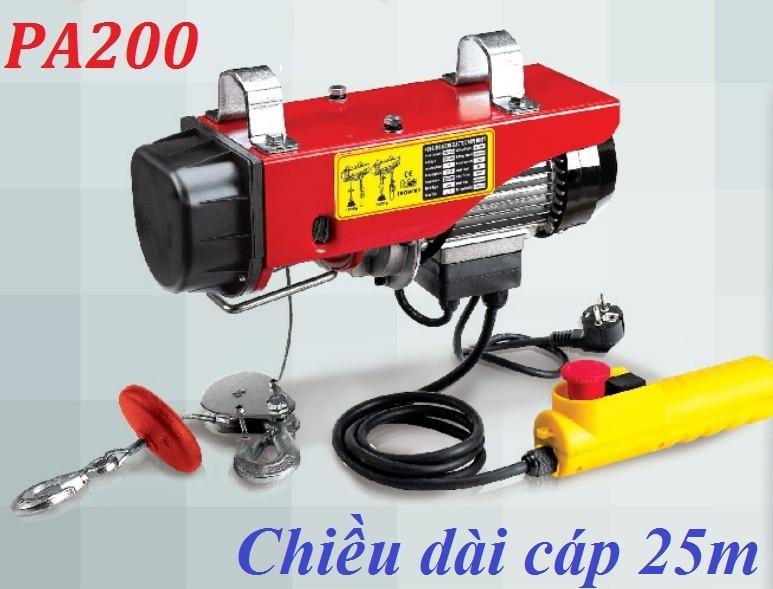 Máy tời điện 200kg - tời điện 200kg, dây cáp 12m