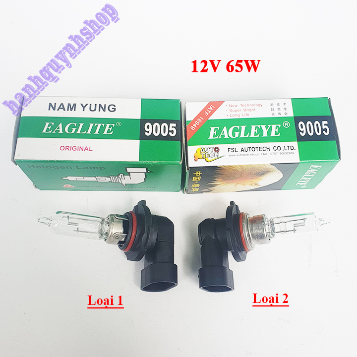Bóng đèn ô tô HB3 9005 12V 65W con cú sợi tóc Halogen