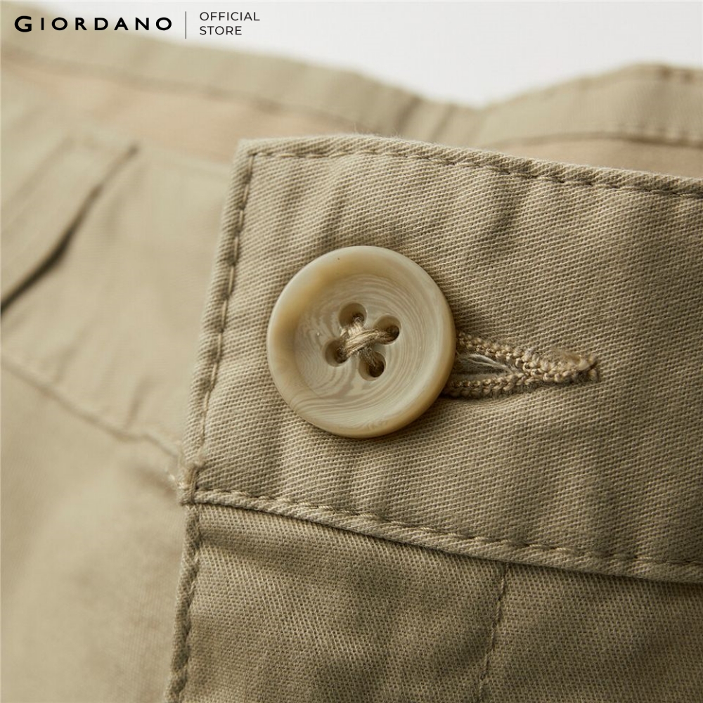GIORDANO Quần Shorts Khaki Nữ 05409202