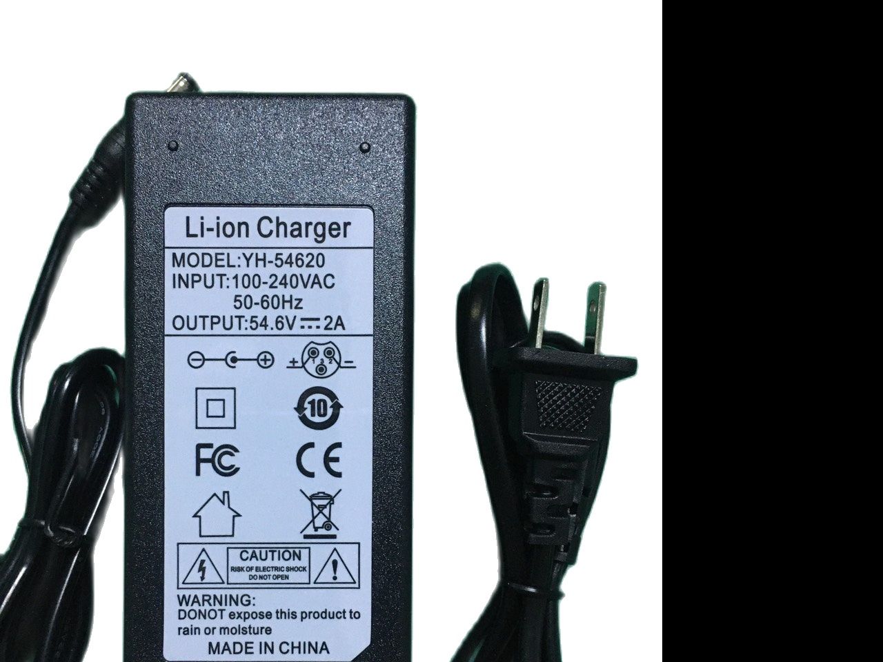 Adapter dc 54.6v 2a sạc pin li-ion 13s 48v 2a