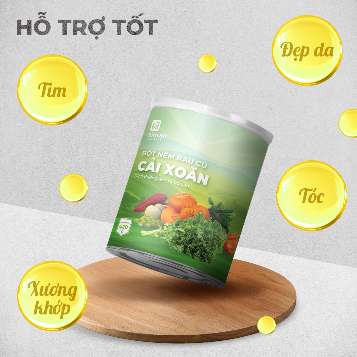 Bột Nêm Rau Củ Cải Xoăn - 420g