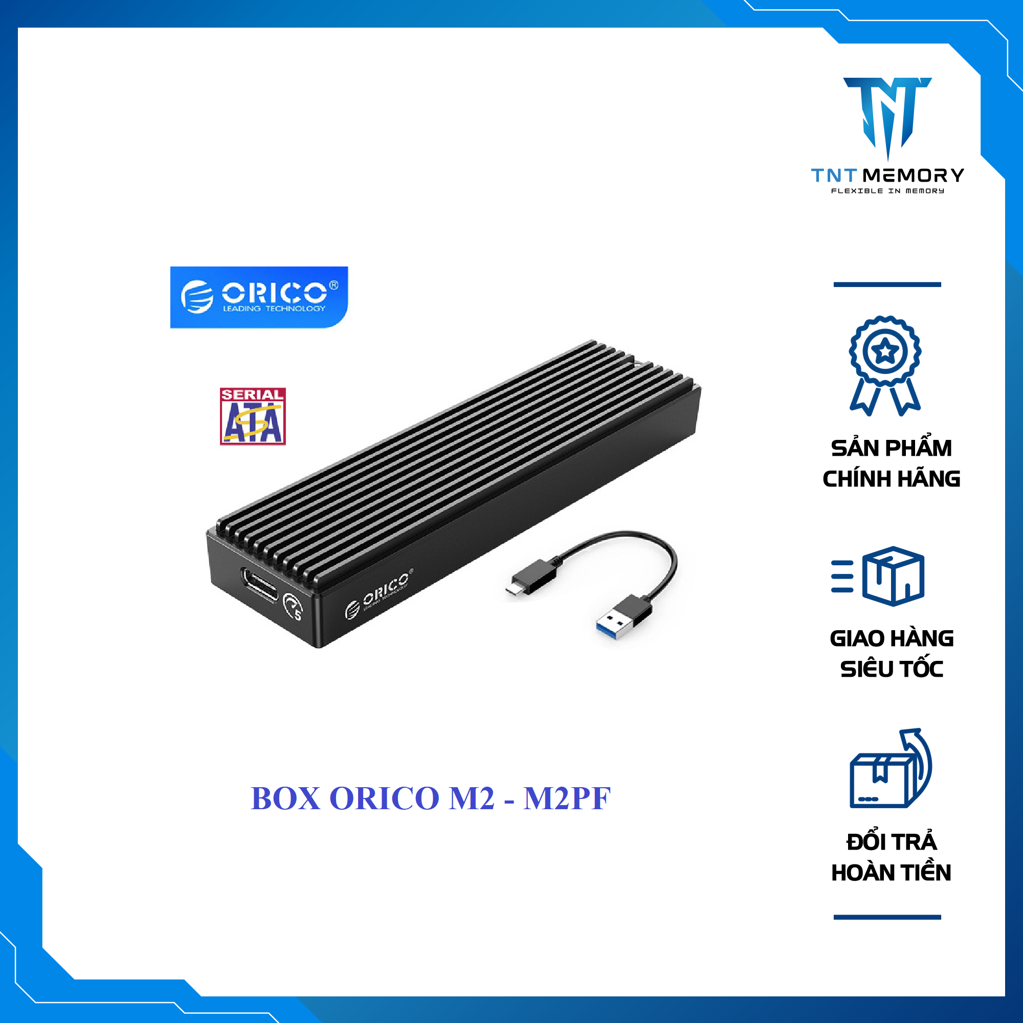 Box ssd m2 / sata orico usb type c kèm ổ ssd | m2pf-c3