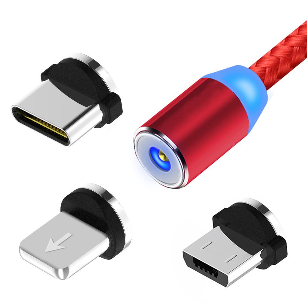Cáp Sạc Nam Châm xoay 360 Độ 3 chân kết nối Micro IPHONE TypeC