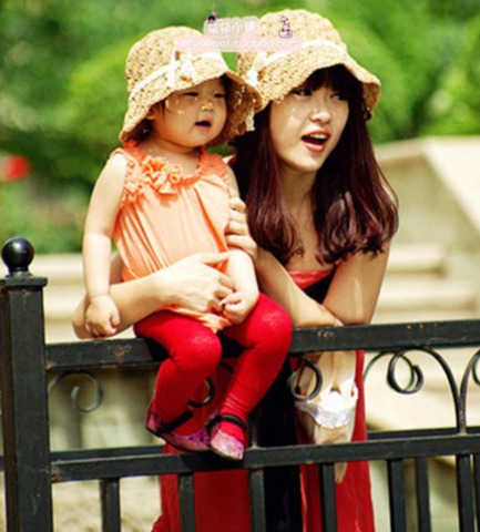 Mũ cặp đôi mẹ và bé, nón cặp mẹ và bé cao cấp, nón cói đi biển, nón du lịch mẹ và bé, mũ cói đi biển thơi trang