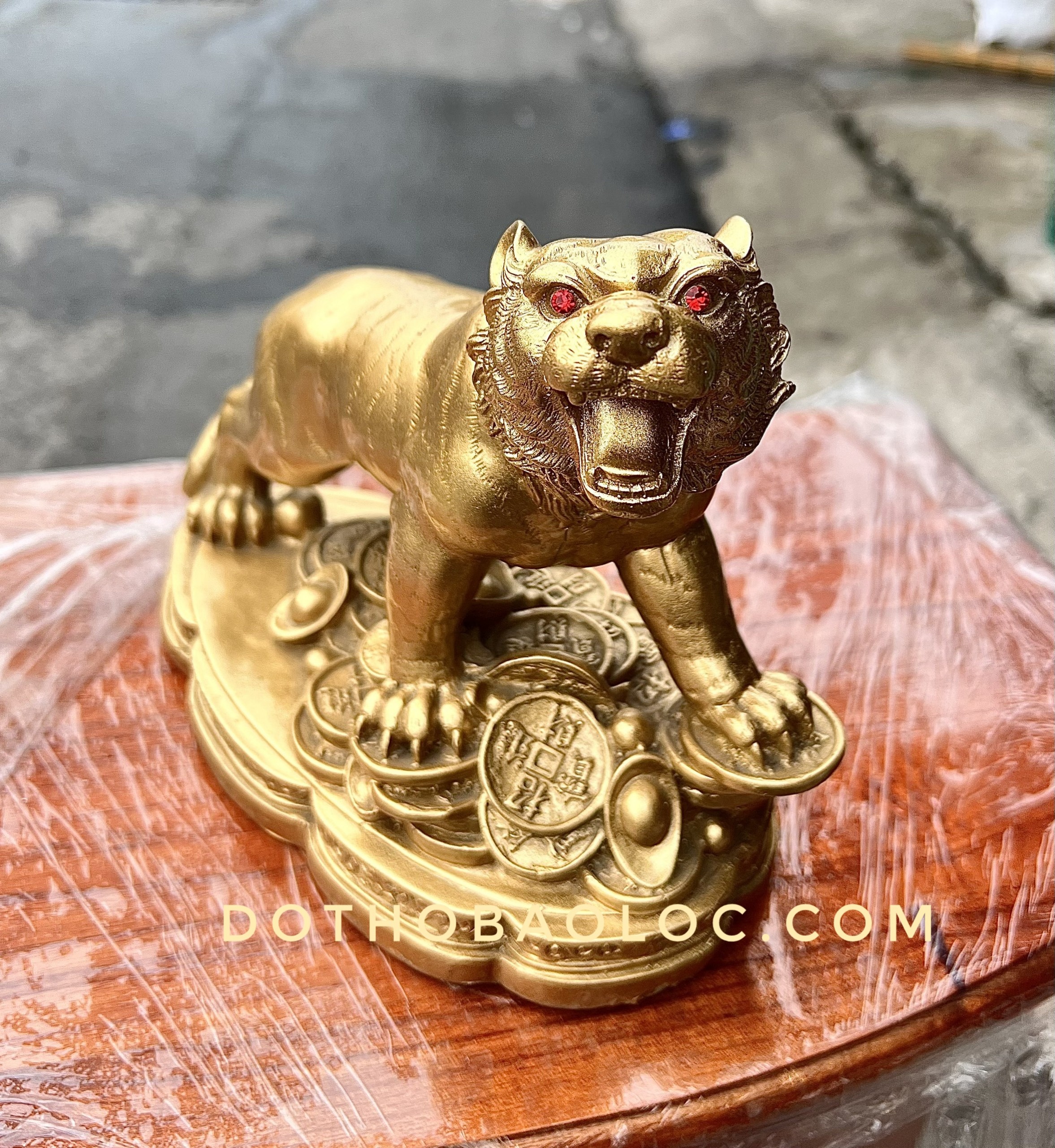 Tượng Hổ Phong Thủy bằng bột đá cao 17cm