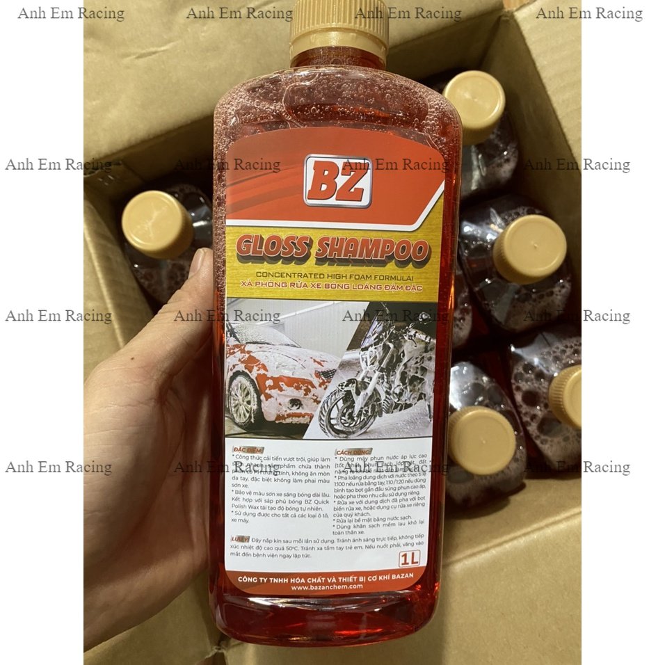 Xà Bông BZ Nước Rửa Xe BZ Gloss Shampoo 1L Siêu Bọt