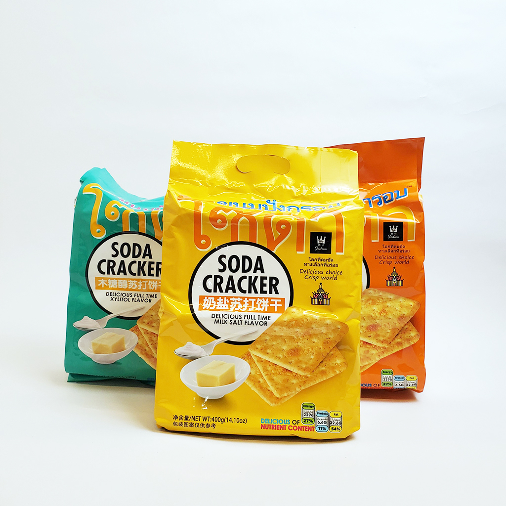 Bánh quy mặn Soda Cracker Thái Lan túi 400gr