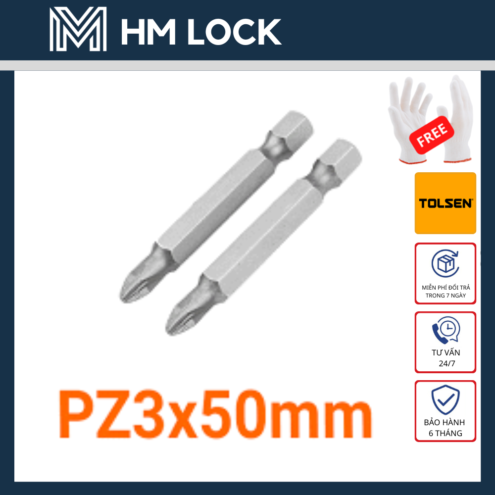 Bộ 2 đầu vít + tolsen - hàng chính hãng - 20317