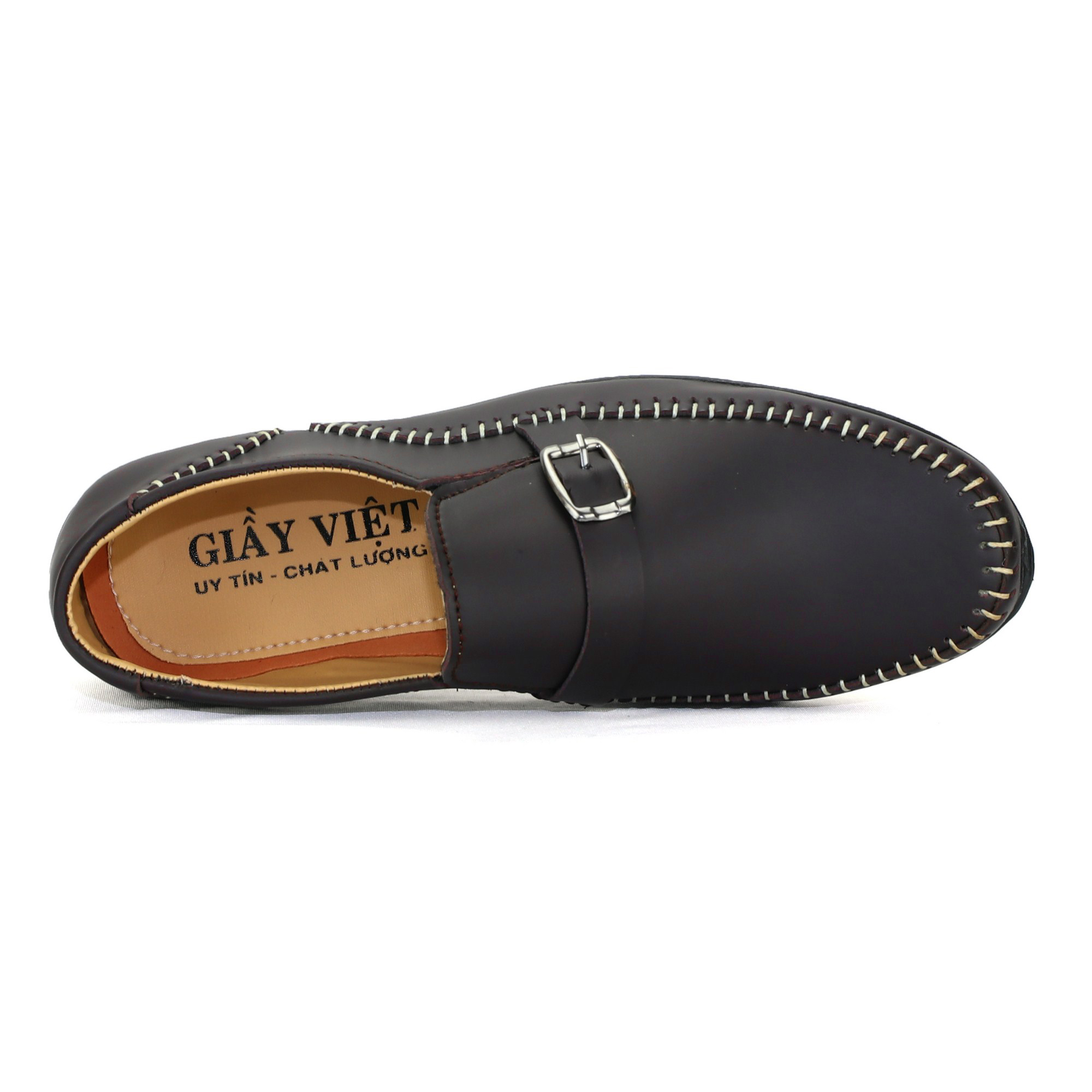 [HCM]Giày Lười Da May Chỉ [Tặng 1 Đôi Tất Lười]