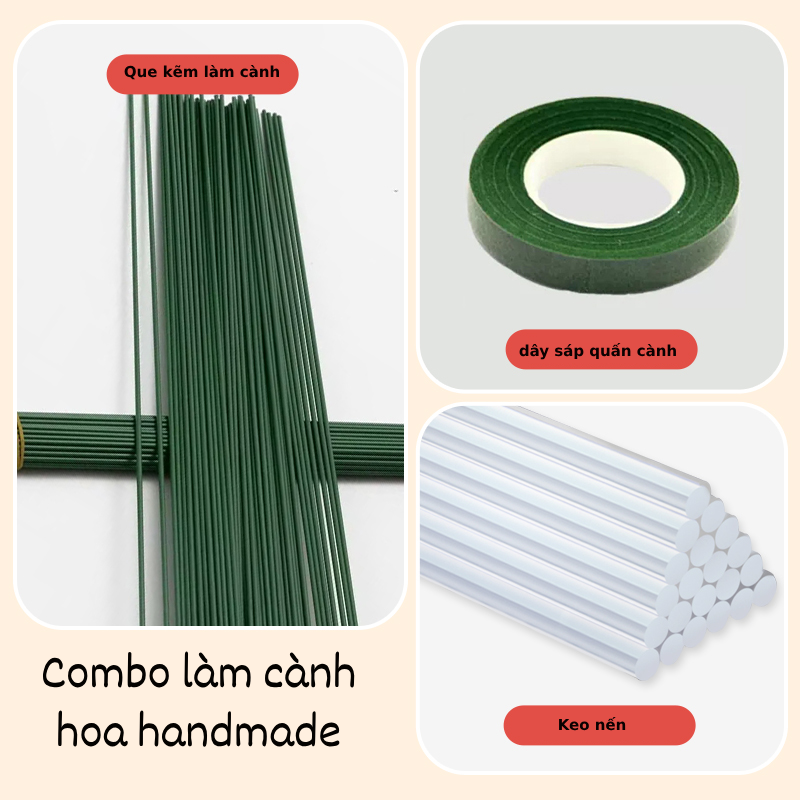 Set nguyên liệu kẽm nhung làm hoa sen ( có video hướng dẫn)