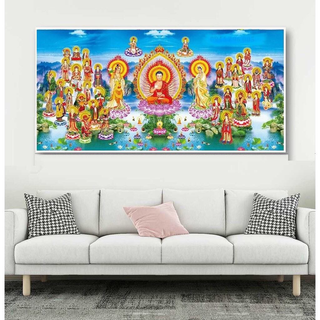 Tranh đính đá 5d tây phương cực lạc vs479 - kt: 130x65cm