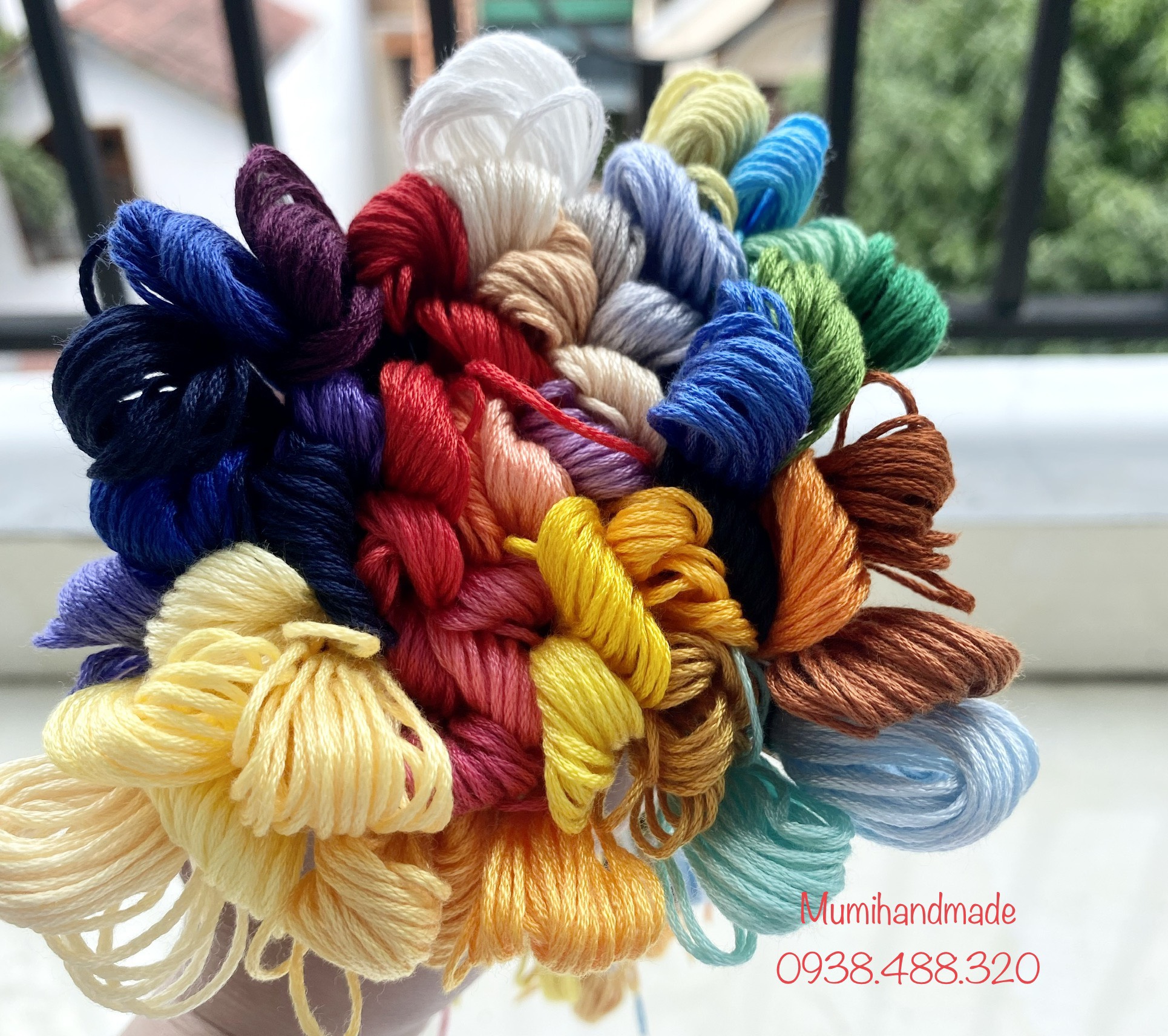 Set chỉ thêu Airo 50 màu cơ bản ( set 50/100 tép)