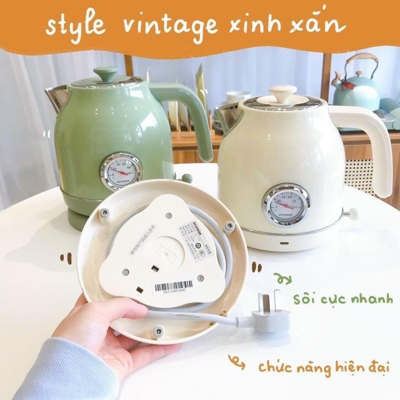 Ấm đun nước siêu tốc Xiaomi OCooker 1,7L cao cấp