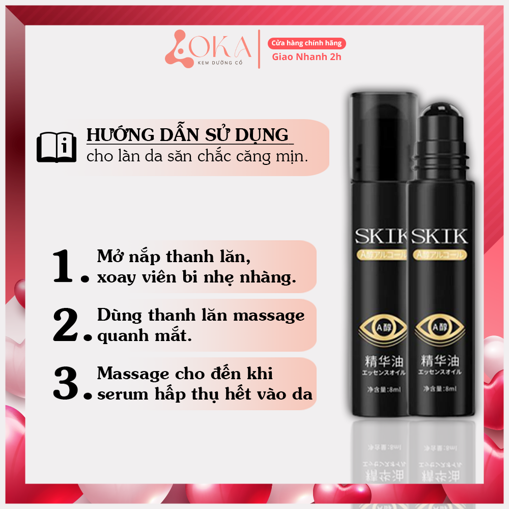 Thanh lăn tan bọng mắt, thâm mắt xóa nhăn SKIK