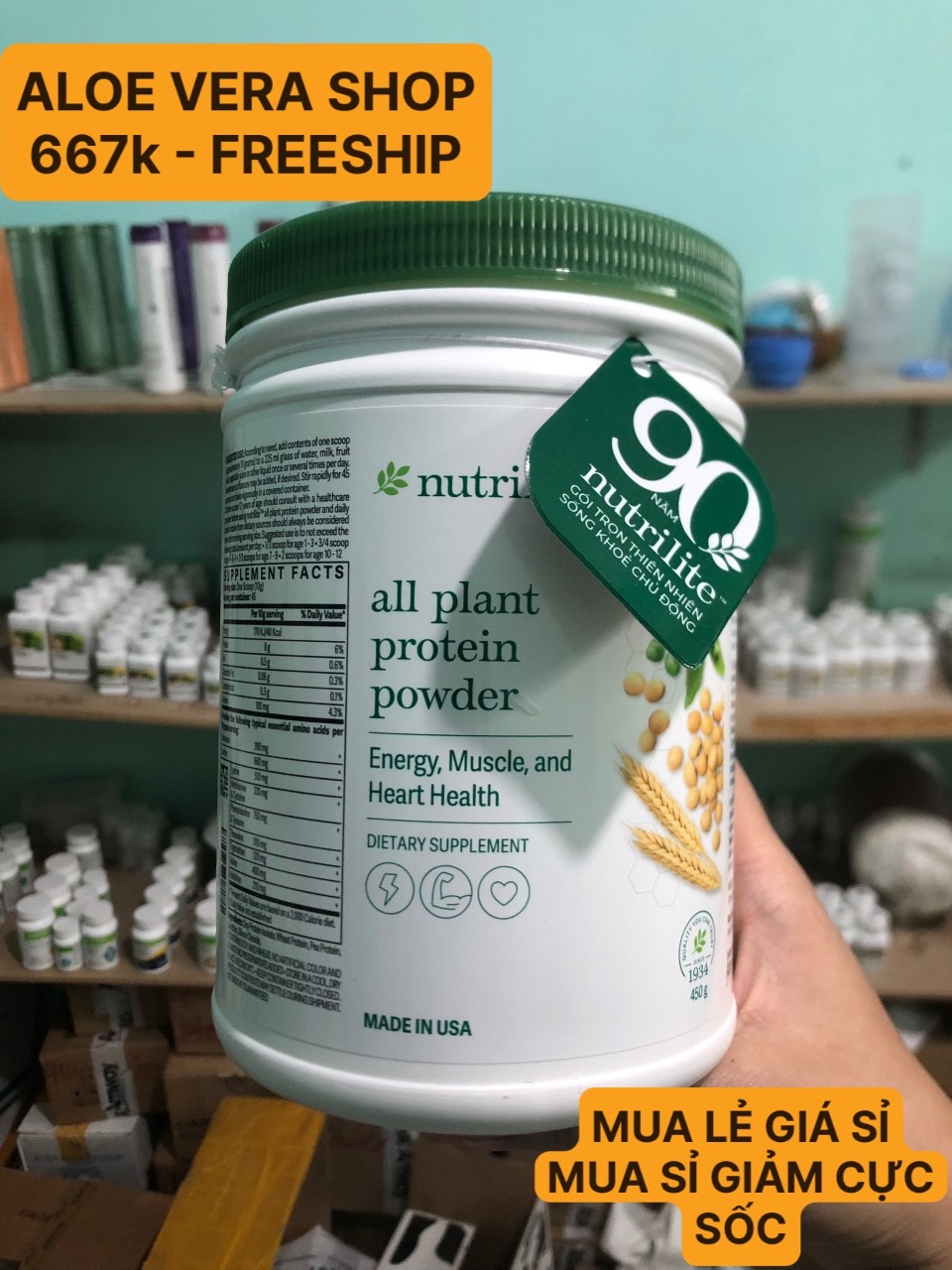 (667k) Bột Đạm Protein Thực Vật Away (450g) (Mẫu Mới)