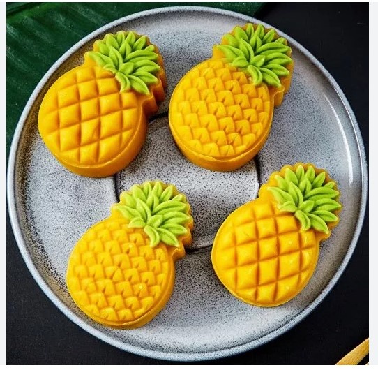 Khuôn lò xo quả dứa ( 50g) 4 mặt