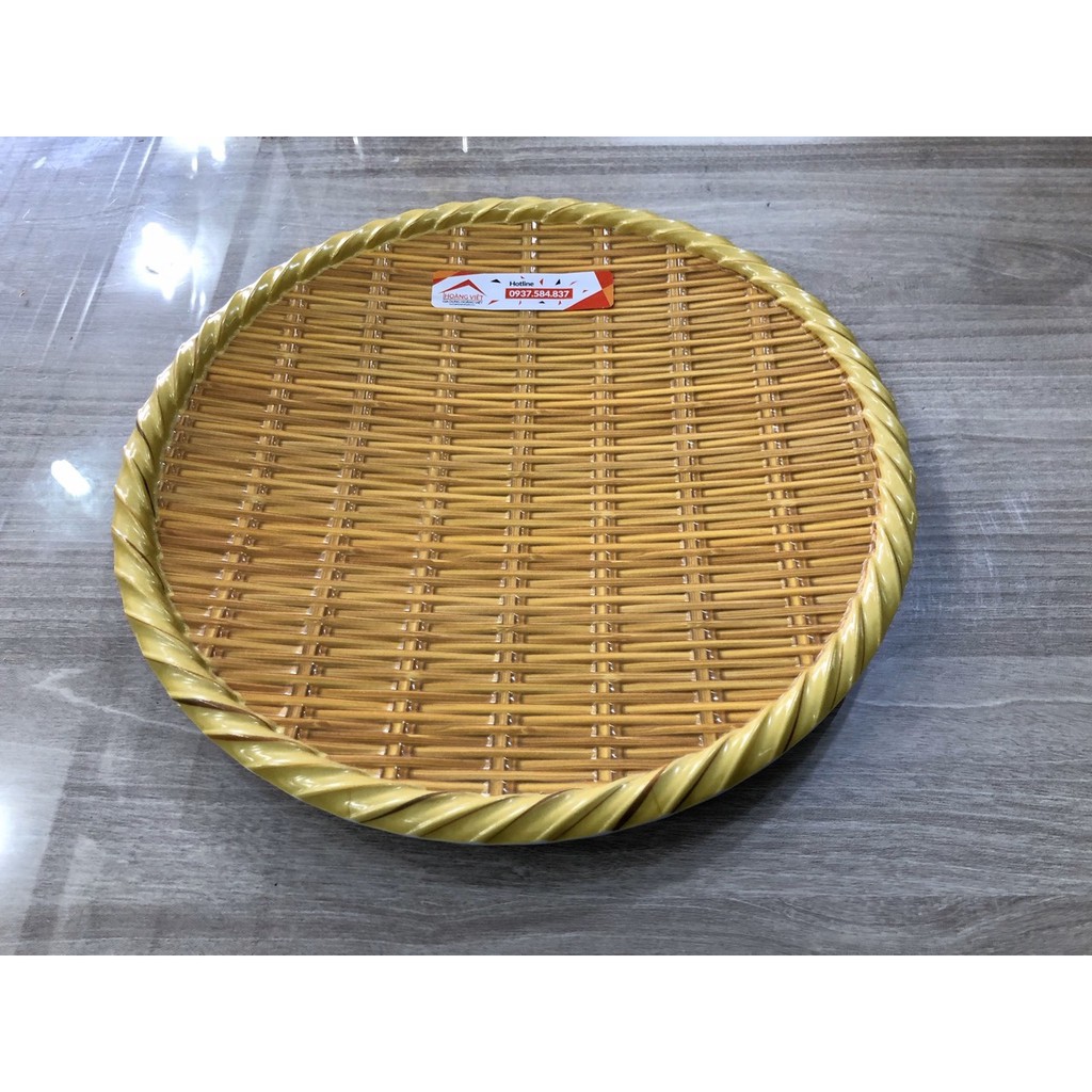 [HCM]Combo 10 Mẹt Nhựa Giả Tre Dtr09 29.5Cm