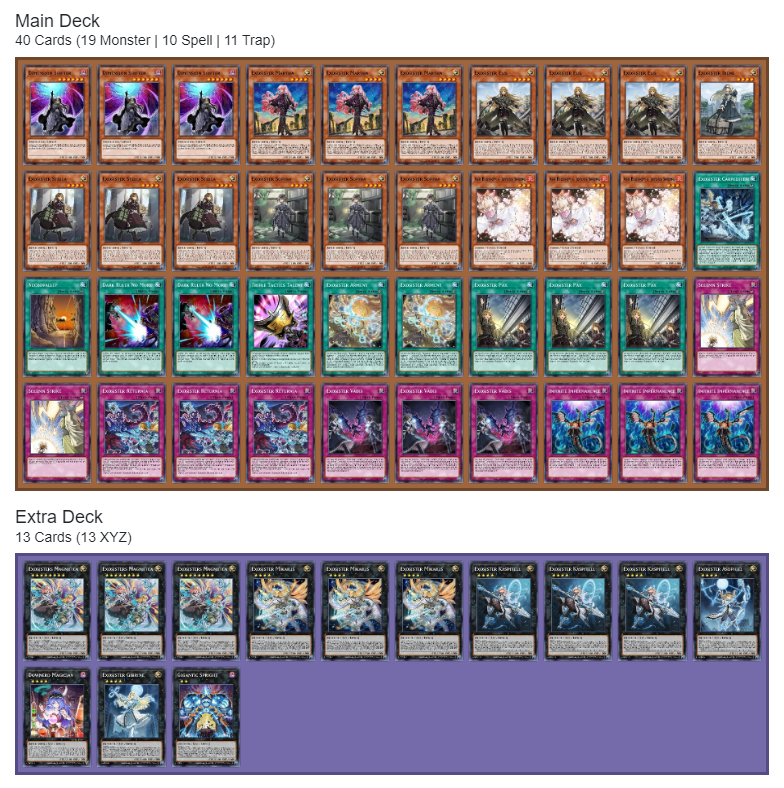 Bài In Tiếng Việt - Bộ bài Yugioh - Custom Deck - Exosister Deck