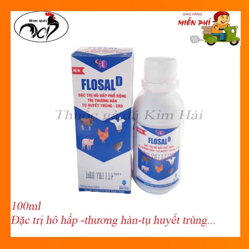 Flosal d-[lọ 100ml]-hô hấp phổ rộng-thương hàn,tụ huyết trùng-nhanh hiệu quả cho gà tơ gà đá,thuốc nuôi gà hiệu quả.