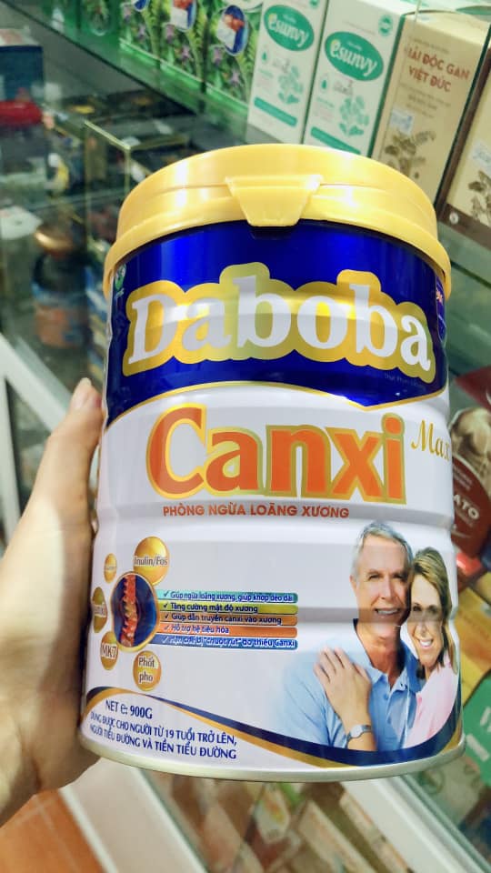 SỮA DABOBA CANXI MAX 900G ngừa loãng xương và tiểu đường, thích hợp cho người từ 19 tuổi trở lên