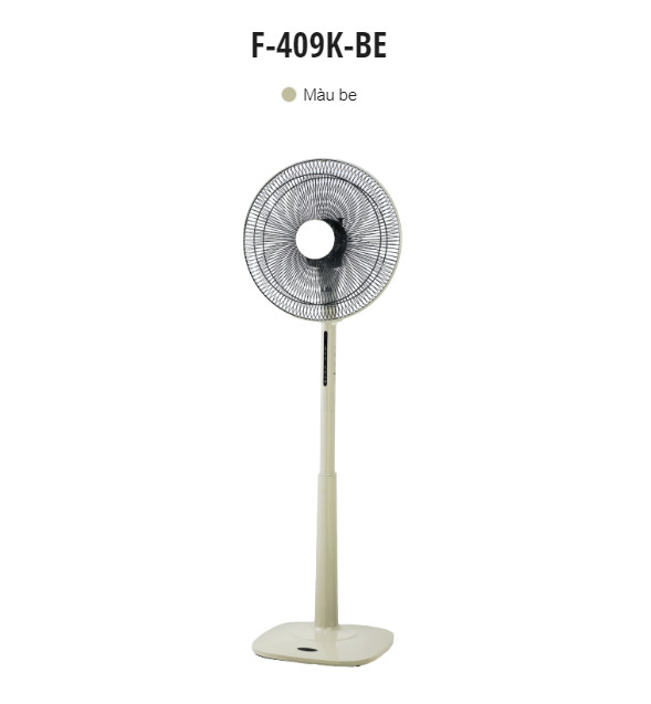 Quạt đứng Panasonic F-409K, Động cơ bạc đạn, Có điều khiển, Bảo hành chính hãng 1 năm