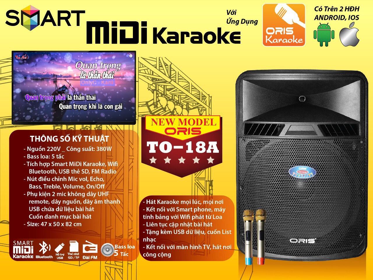 [HCM][Trả góp 0%]Loa kéo di động ORIS TO-18A