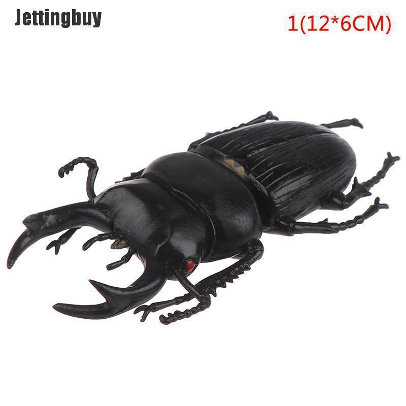 Jettingbuy Simulation beetle toys special lifelike model insect toy teaching aids joke  1#