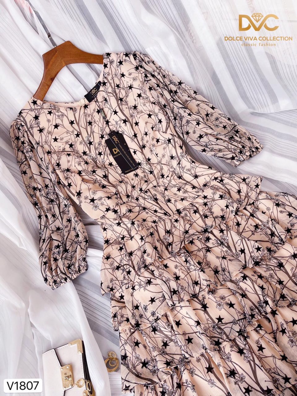 Đầm xoè vintage V1807 Mydushop