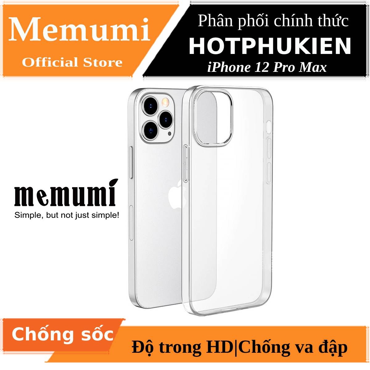 Ốp lưng chống sốc siêu mỏng 1mm Hiệu Memumi Glitter cho iPhone 12 Pro Max Độ trong tuyệt đối, chống trầy xước, chống ố vàng, tản nhiệt tốt - Phân phối bởi Hotphukien