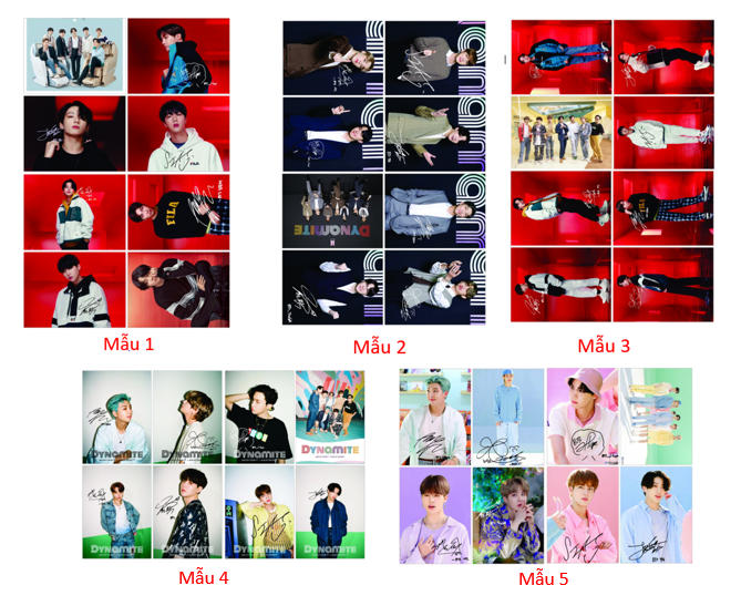 sét card BTS 8 TẤM A6(10x14cm)