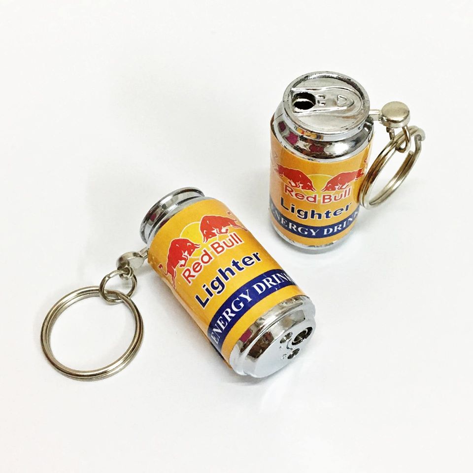 BẬT LỬA - MÓC KHÓA HÌNH LON RED BULL- (XÀI GAS)
