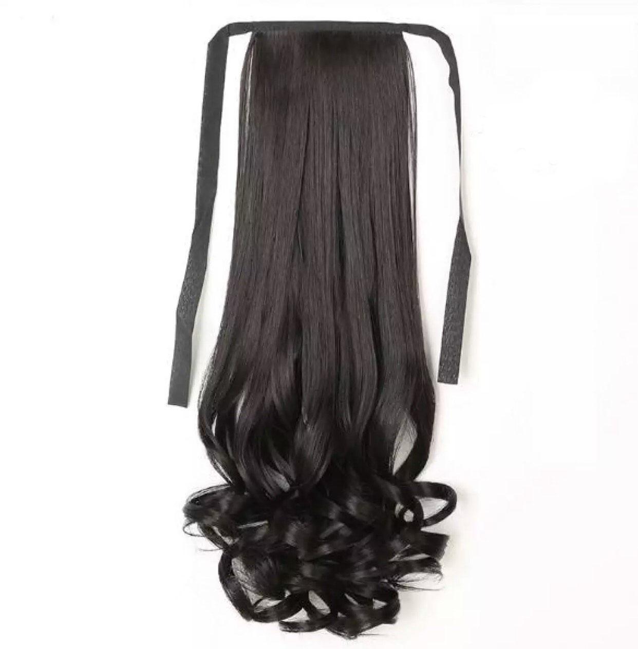 [HCM]Tóc Cột Xoắn Đuôi Cao Cấp Màu Đen Tự Nhiên