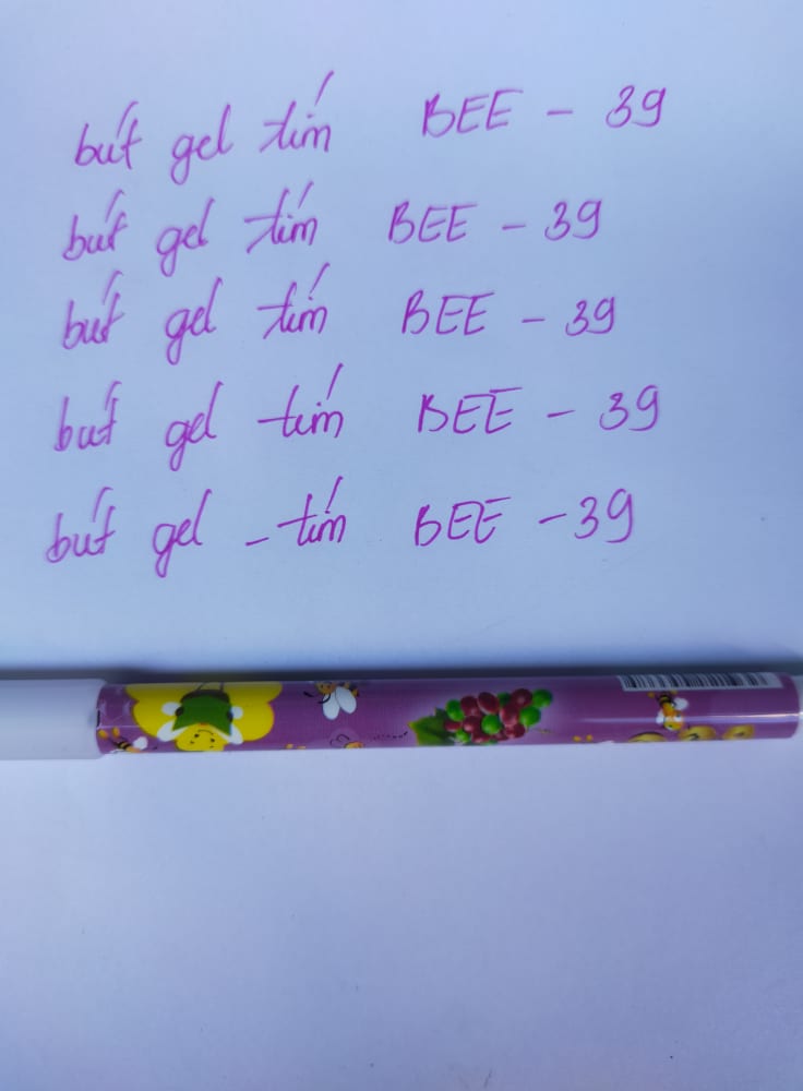 BÚT GEL TÍM BBE-39 DÀNH HỌC SINH TIỂU HỌC( CẤP 1)