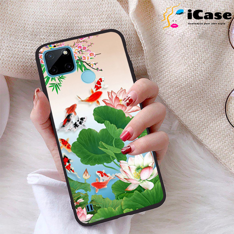 Ốp lưng Realme C21Y viền dẻo TPU BST Sen