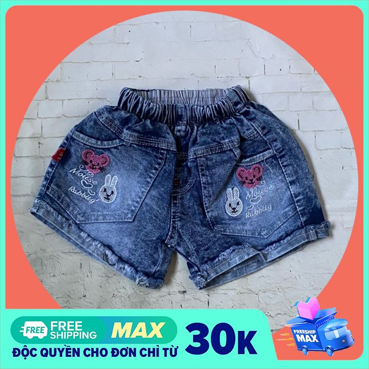 Quần short jean bé gái từ 10kg-18kg