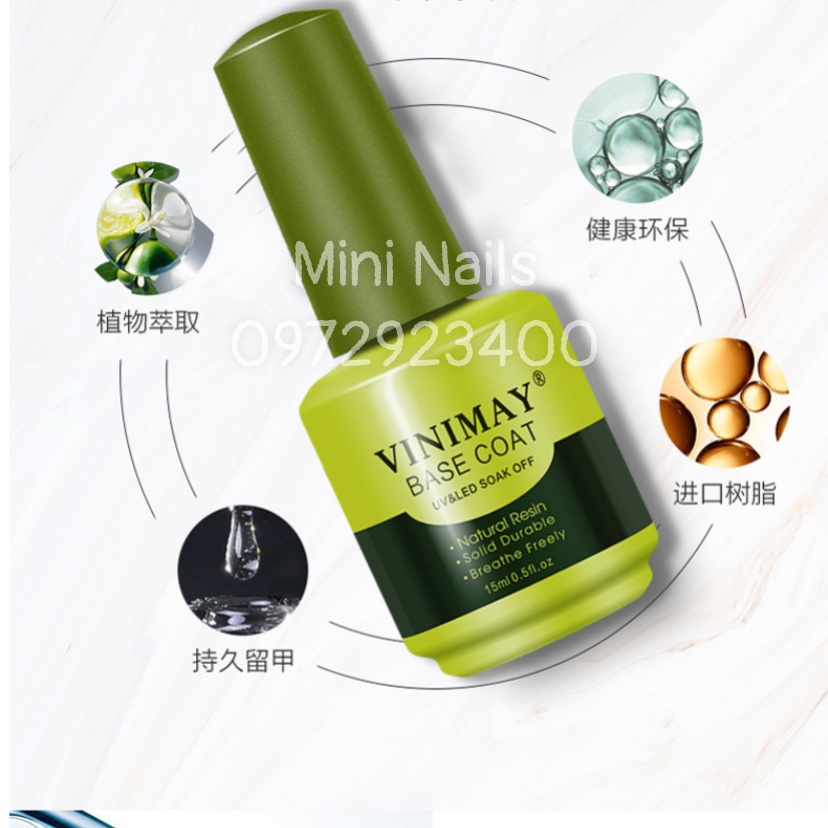 [ Chính Hãng ] Base ,Liên Kết Vinimay 15ml - Mini Nails