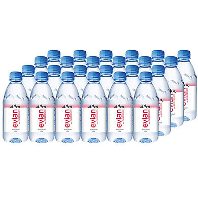 Evian Natural Mineral Water 24 pack x 330ml