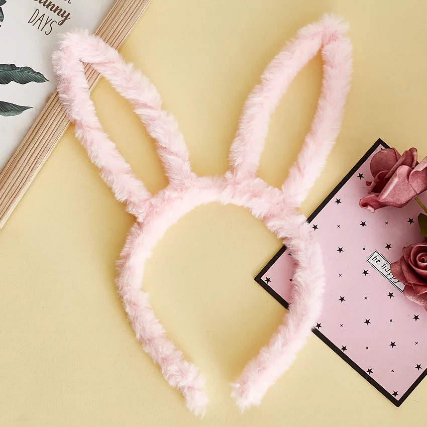 Băng Đô Tai Thỏ Lông Sù Mềm Siêu Cute - kireicos